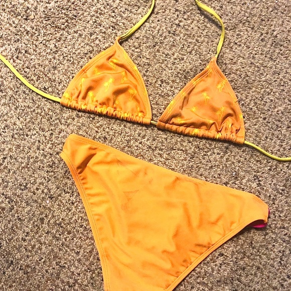 Orange&Pink Bikini Sz small - Picture 6 of 6